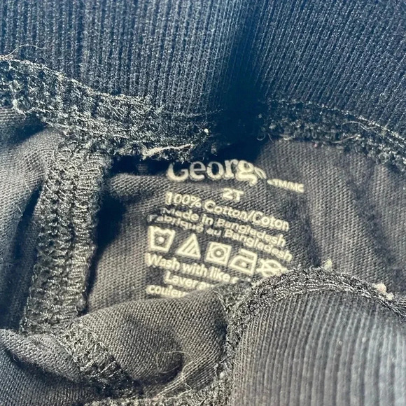 🐣4 for $20🥚 George - Toddler Black Sweatpants -  Size 2T - Picture 2 of 2